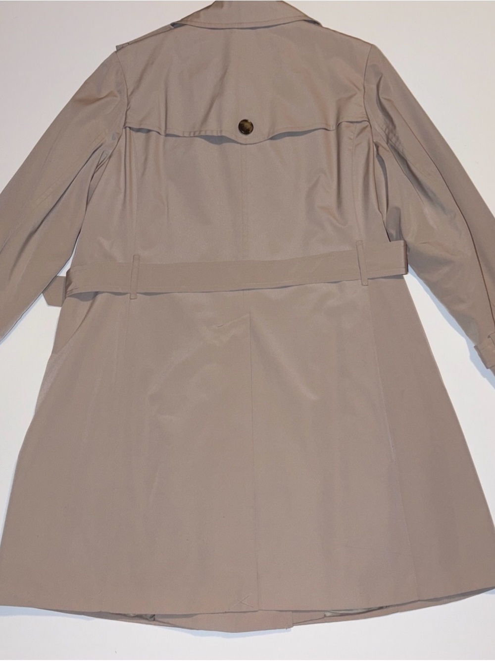 London Fog Taupe Double-Breasted Trench Coat with Belt 1X - Picture 3 of 7